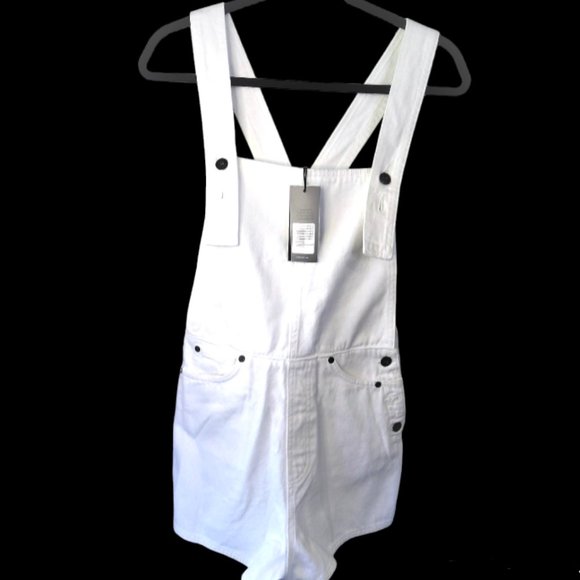SIR the label Pants - SIR the label - classic white denim overalls size 0 nwts.